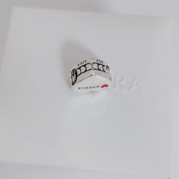 Pandora Greece Flag Charm I Love Greece Heart Charm Bead S925 Silver Pendant - Picture 4 of 6